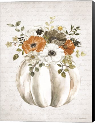 Framed Pumpkin Floral Print