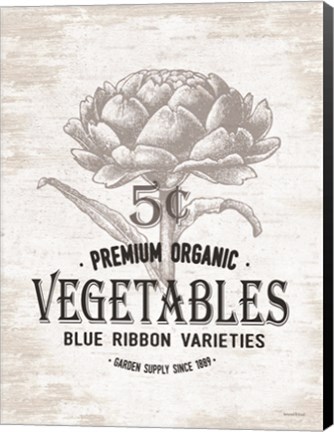 Framed Vegetables Print
