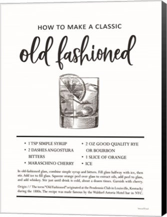 Framed Old Fashioned Print