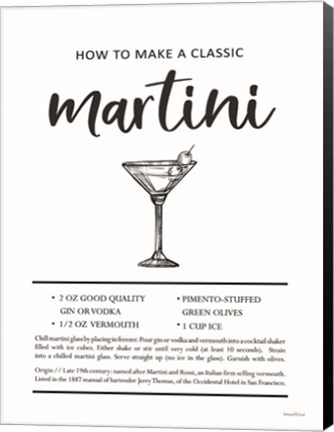 Framed Martini Print