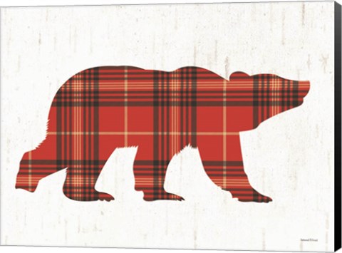 Framed Plaid Bear Print