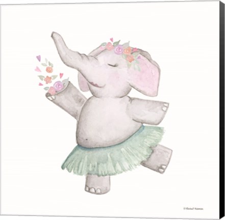 Framed Elephant Ballerina Print