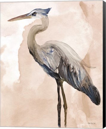Framed Heron 2 Print