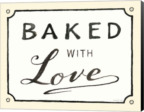 Framed Baked with Love Print