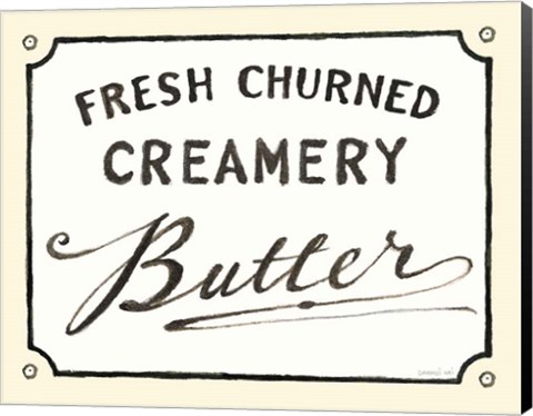 Framed Creamery Butter Print