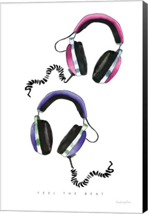 Framed Headphones Love Print