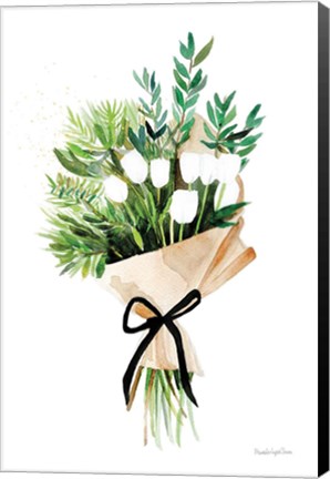 Framed White Tulips Print