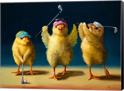 Framed Yoga Chicks Golf Chicks Print