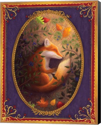 Framed Sleeping Fox Print