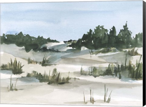 Framed Watercolor Sand Dunes II Print