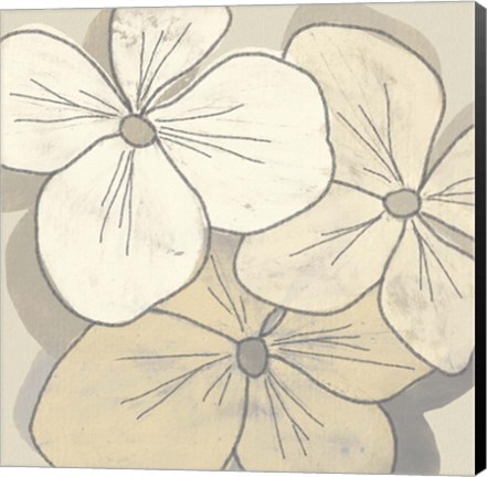 Framed Beige Blooms III Print