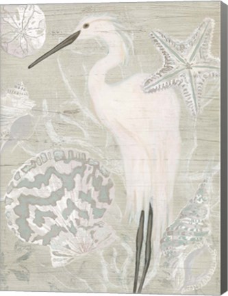 Framed Driftwood Heron II Print