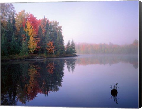 Framed Foggy Morning Sunrise Print