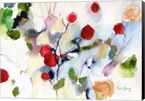 Framed Rose Hips at Christmas No. 2 Print