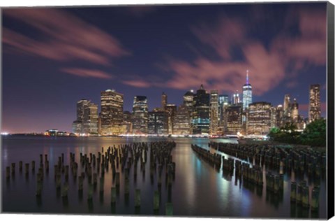 Framed New York City at Night Print