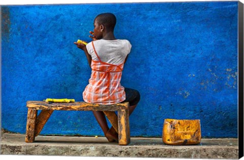 Framed Eating Sugar Cane Print