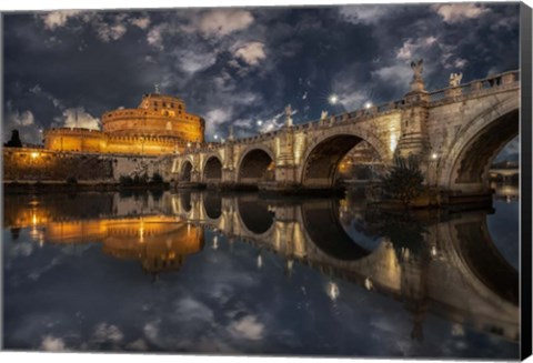 Framed Arches and Clouds Print