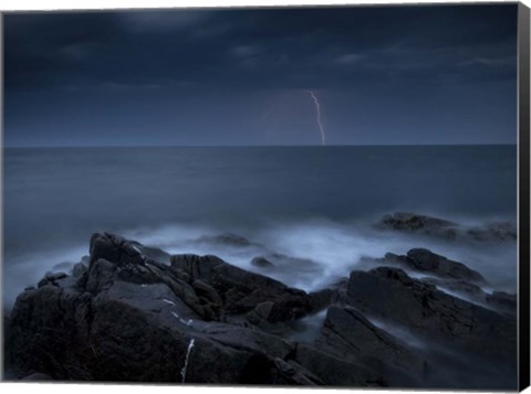 Framed Storm over a Sea Print