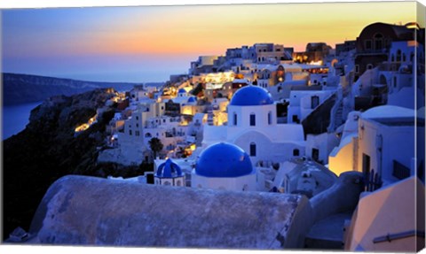 Framed Santorini Island, Greece Print