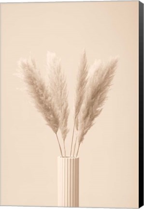 Framed Pampas Grass Beige 11 Print