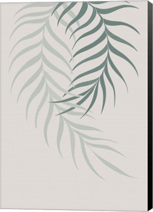 Framed Leaf Frilly Green Print
