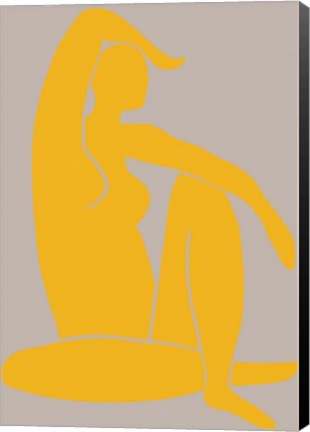 Framed Yellow Figure Print