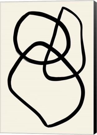 Framed Black Lines 3 Print