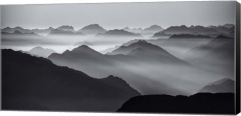 Framed Mountain Layers Print