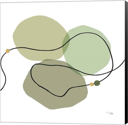 Framed Sinuous Trajectory green II Print