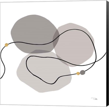 Framed Sinuous Trajectory grey II Print