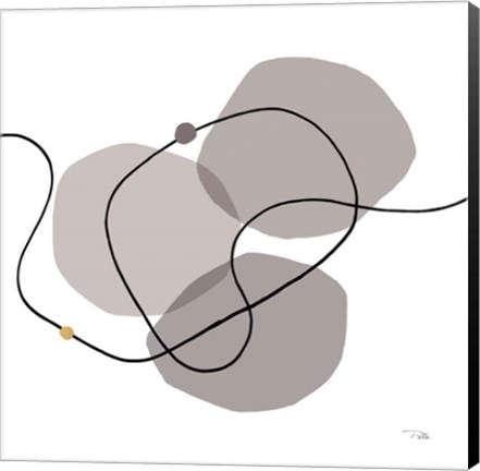 Framed Sinuous Trajectory grey III Print