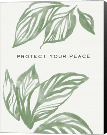 Framed Serene Sentiment VI-Protect Print