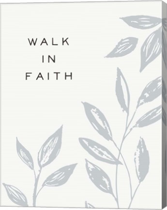 Framed Serene Sentiment VIII-Walk in Faith Print