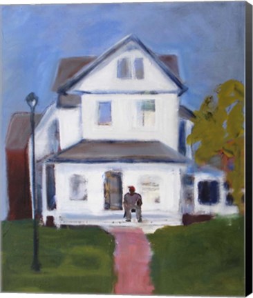 Framed Figure with White House Print