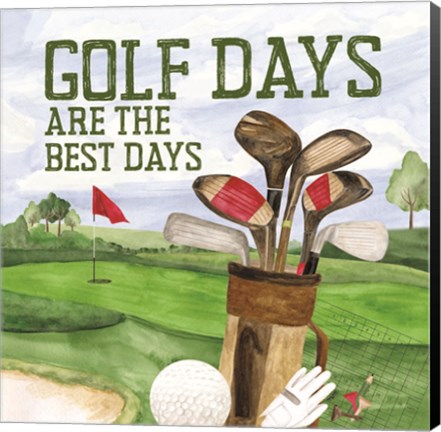 Framed Golf Days II-Best Days Print