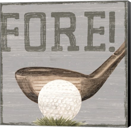 Framed Golf Days neutral V-Fore! Print