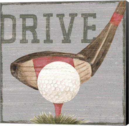 Framed Golf Days neutral VIII-Drive Print