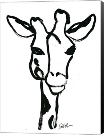 Framed Inked Safari III-Giraffe 1 Print