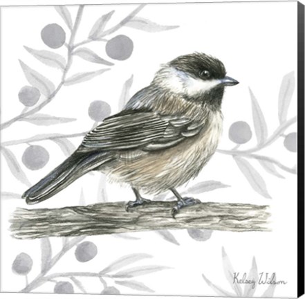 Framed Backyard Birds II-Chickadee Print