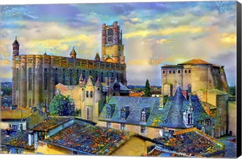 Framed Albi France Cathedral Basilica of Saint Cecilia Print