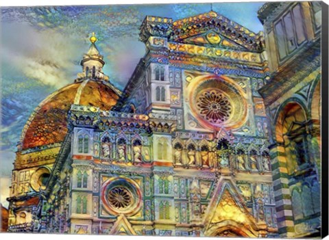 Framed Florence Italy Cathedral of Saint Mary of the Flower Print