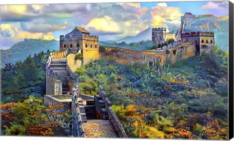 Framed Great Wall of China Print