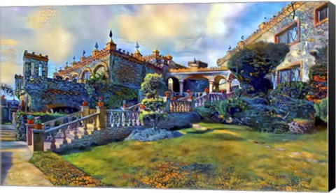 Framed Guanajuato Mexico Castillo de Santa Cecilia staircase Print