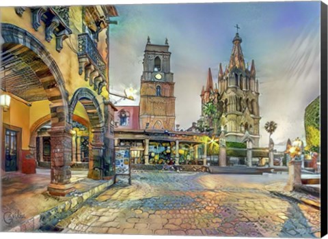 Framed Guanajuato Mexico San Miguel de Allende Print