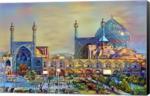 Framed Isfahan Iran Imam Khomeini Mosque Print