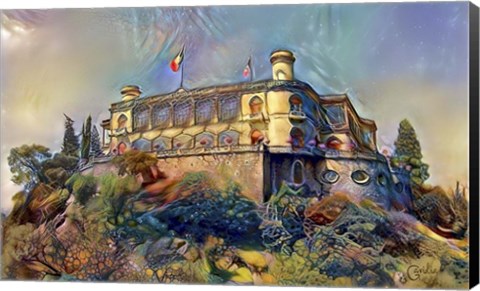 Framed Mexico City Chapultepec Castle Ver2 Print