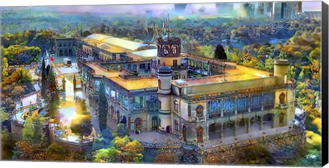 Framed Mexico City Chapultepec Castle Print