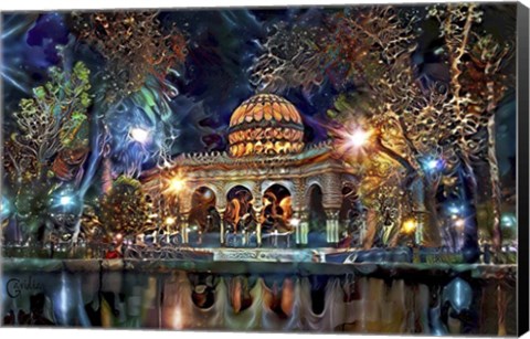 Framed Mexico City Kiosk in the Alameda de Santa Maria la Ribera Ver2 Print