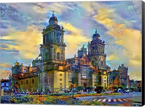 Framed Mexico City Metropolitan Cathedral Print