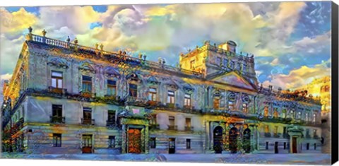 Framed Mexico City Palace of Mines Print